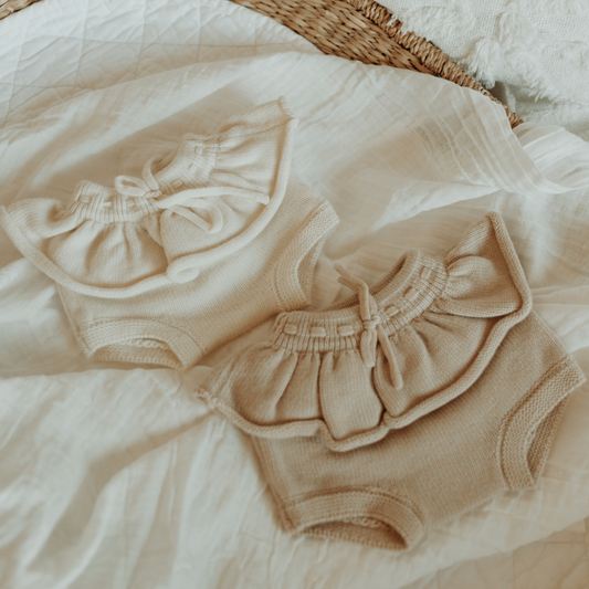 Merino Wool Lottie Bloomers - Cream/Latte