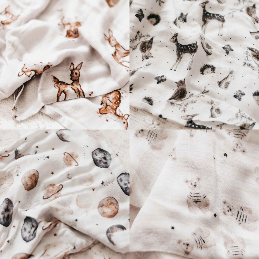 Bamboo Muslin Swaddle - Assorted Patterns