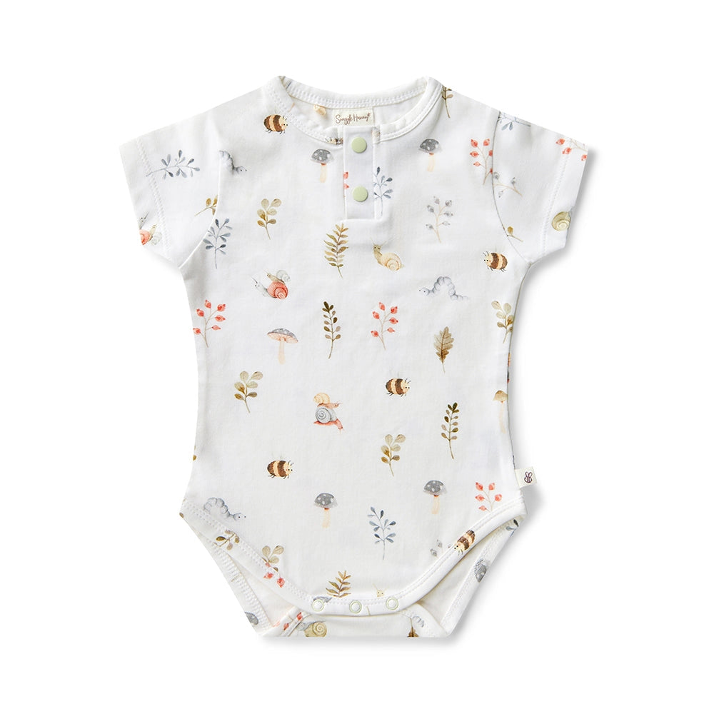 Short Sleeve Organic Bodysuit - Plain and Patterned