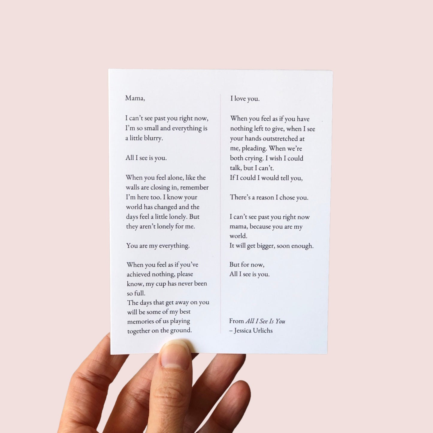 Jessica Urlichs Poetry Greeting Cards