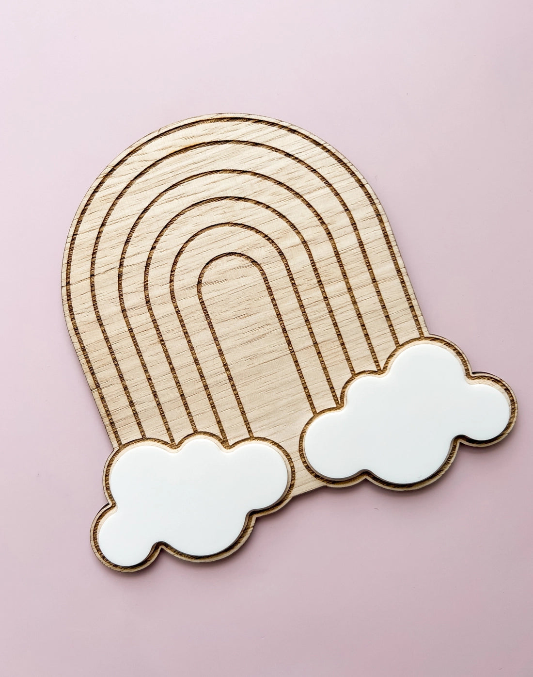 Wipeable Milestone Plaque - Rainbow Cloud