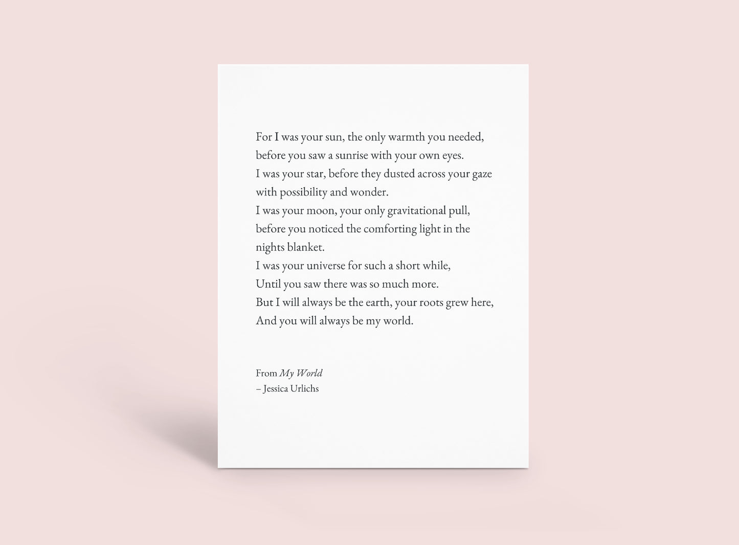 Jessica Urlichs Poetry Greeting Cards